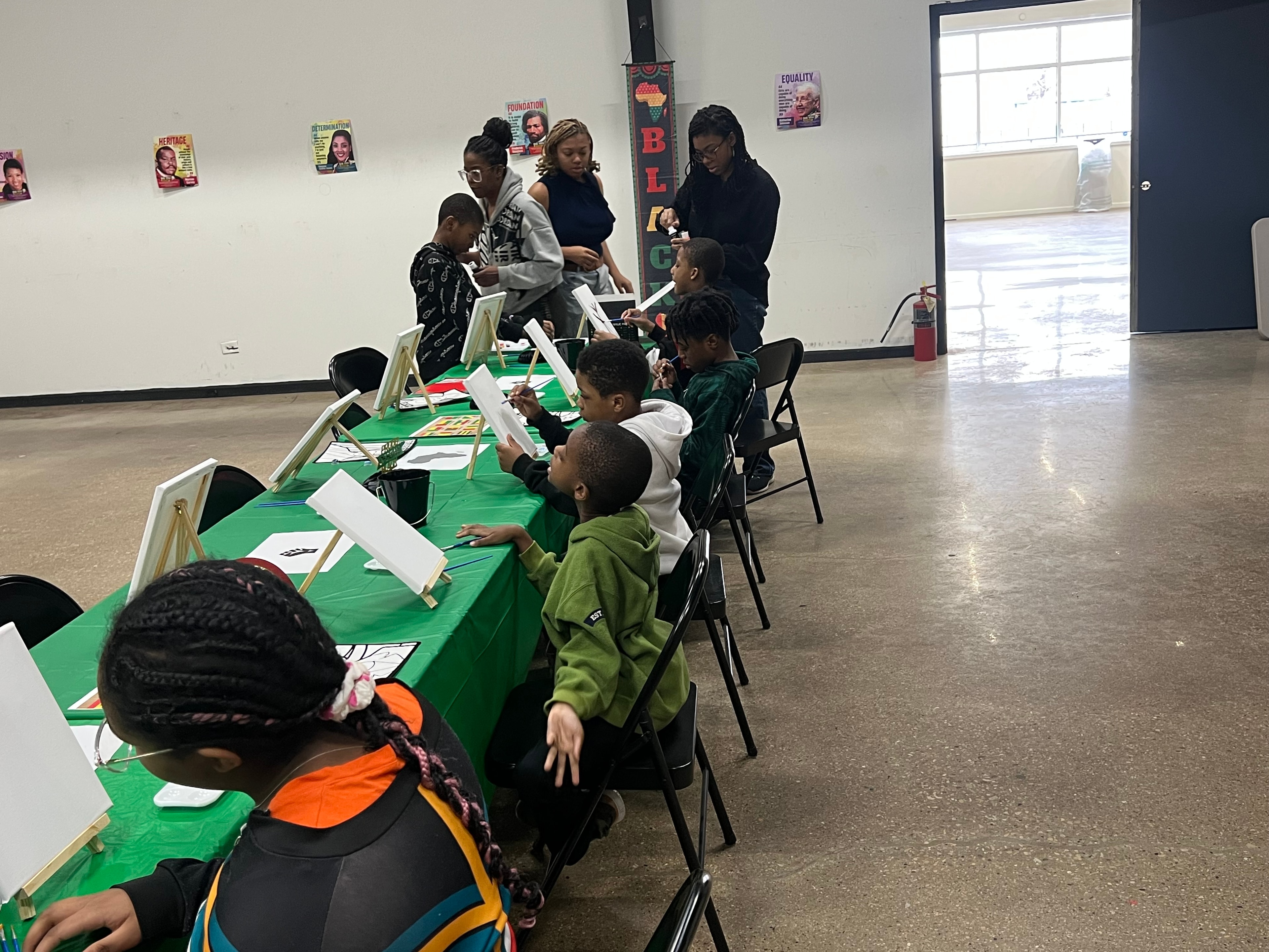 Youth art activity at community event