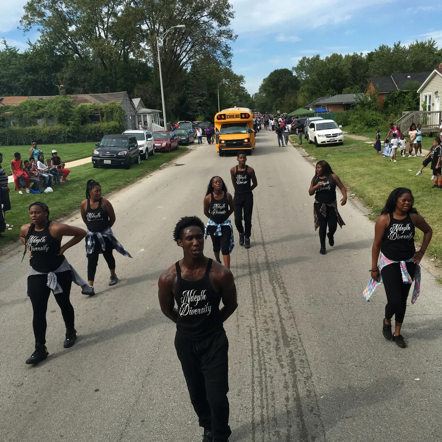 Community parade celebrating diversity and unity